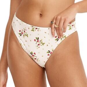 J.Crew High-Rise cheeky Bikini Bottom in Strawberry Floral 3X NEW